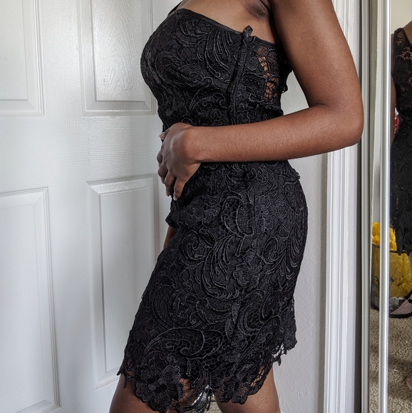 ❗SOLD❗One-Shoulder "Lace" Dress - Picture 4 of 7